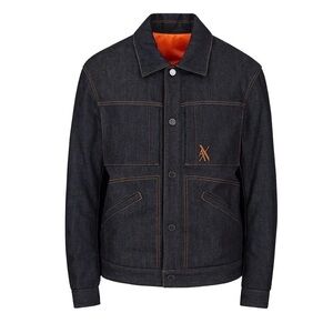 ARMANI EXCHANGE Logo Embroidered Reversible Denim Jacket